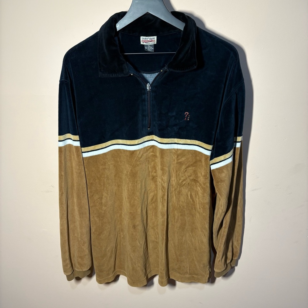 Vintage GUESS Jeans Quarter Zip Pullover XL